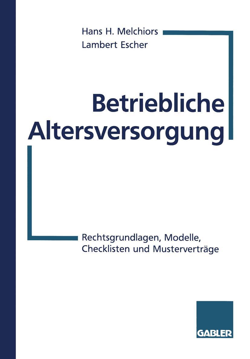 Vorderes Coverbild Betriebliche Altersversorgung
