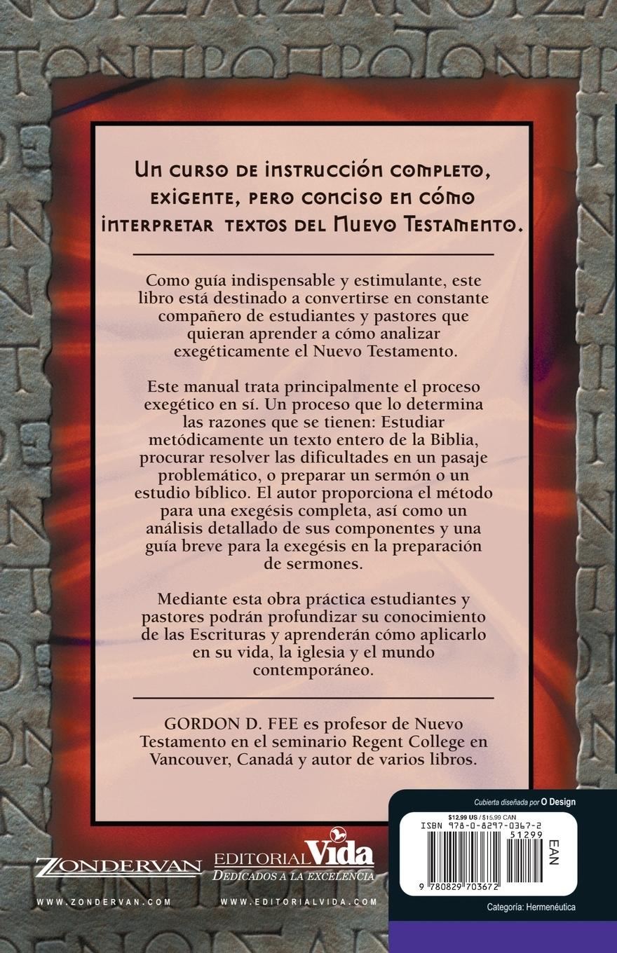 Rückseitencover El Ex¿¿gesis del Nuevo Testamento
