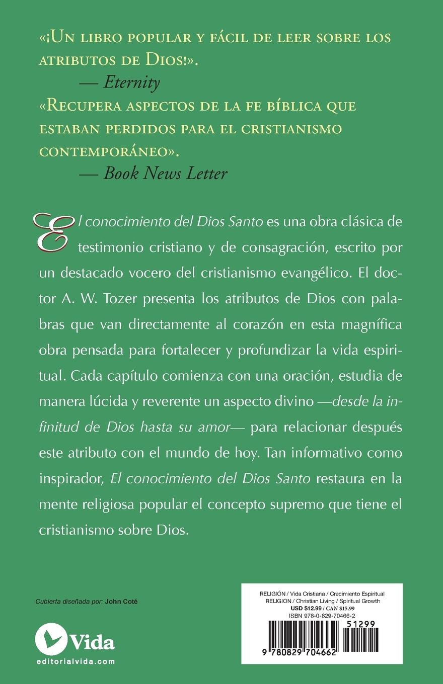 Rückseitencover El Conocimiento del Dios Santo
