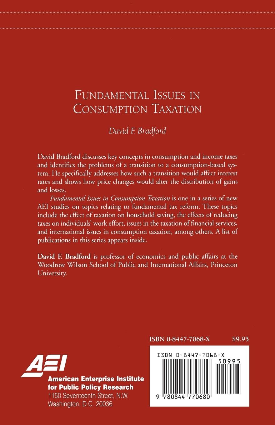 Rückseitencover Fundamental Issues in Consumption Taxation