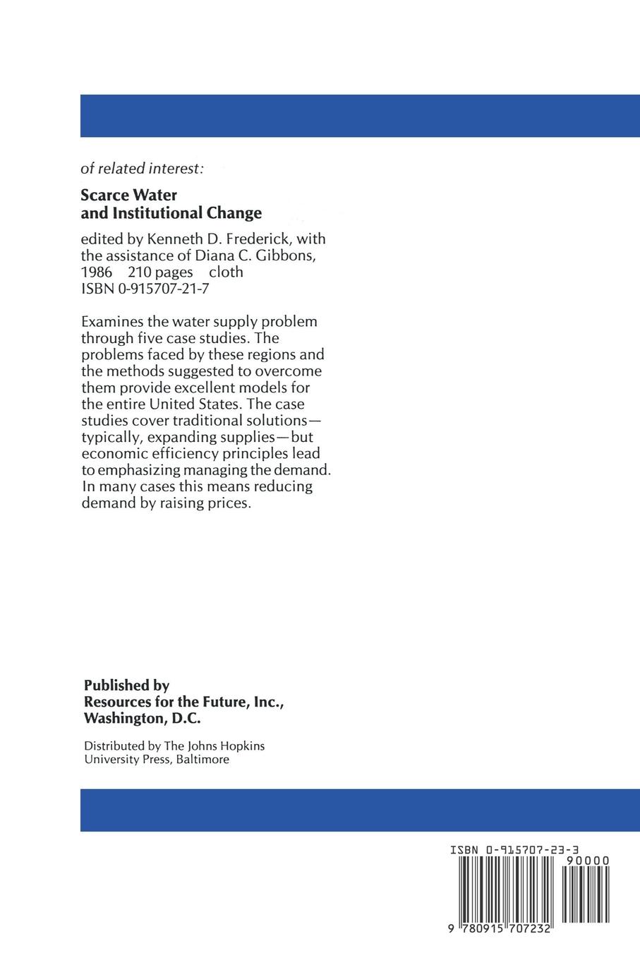 Rückseitencover The Economic Value of Water