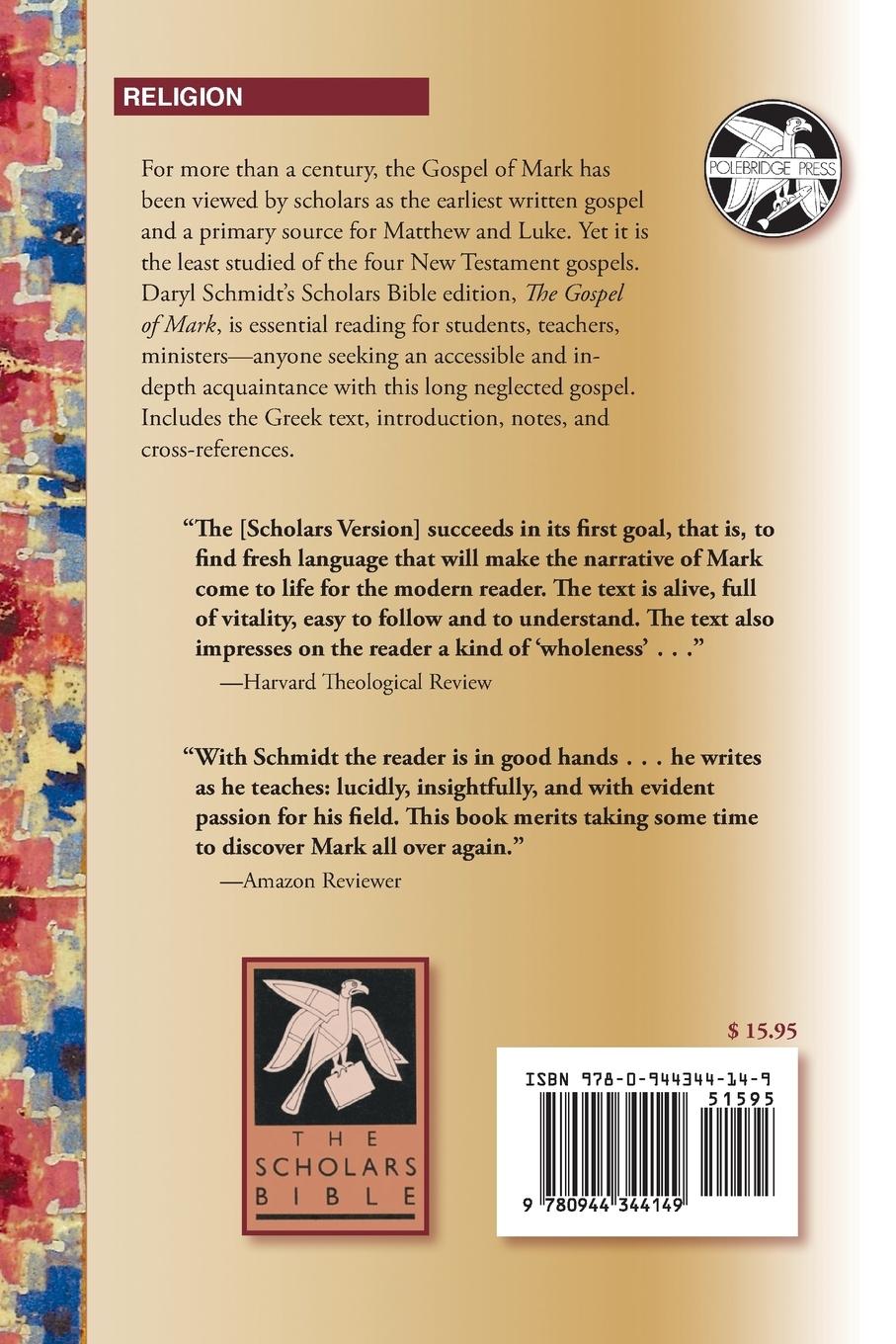 Rückseitencover The Gospel of Mark (Scholars Bible)