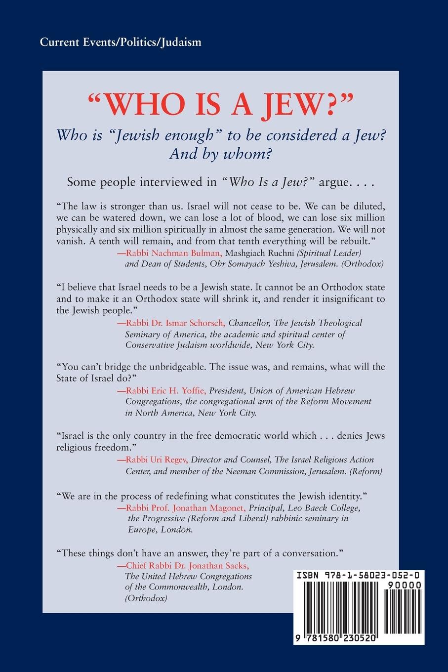Rückseitencover Who Is A Jew?