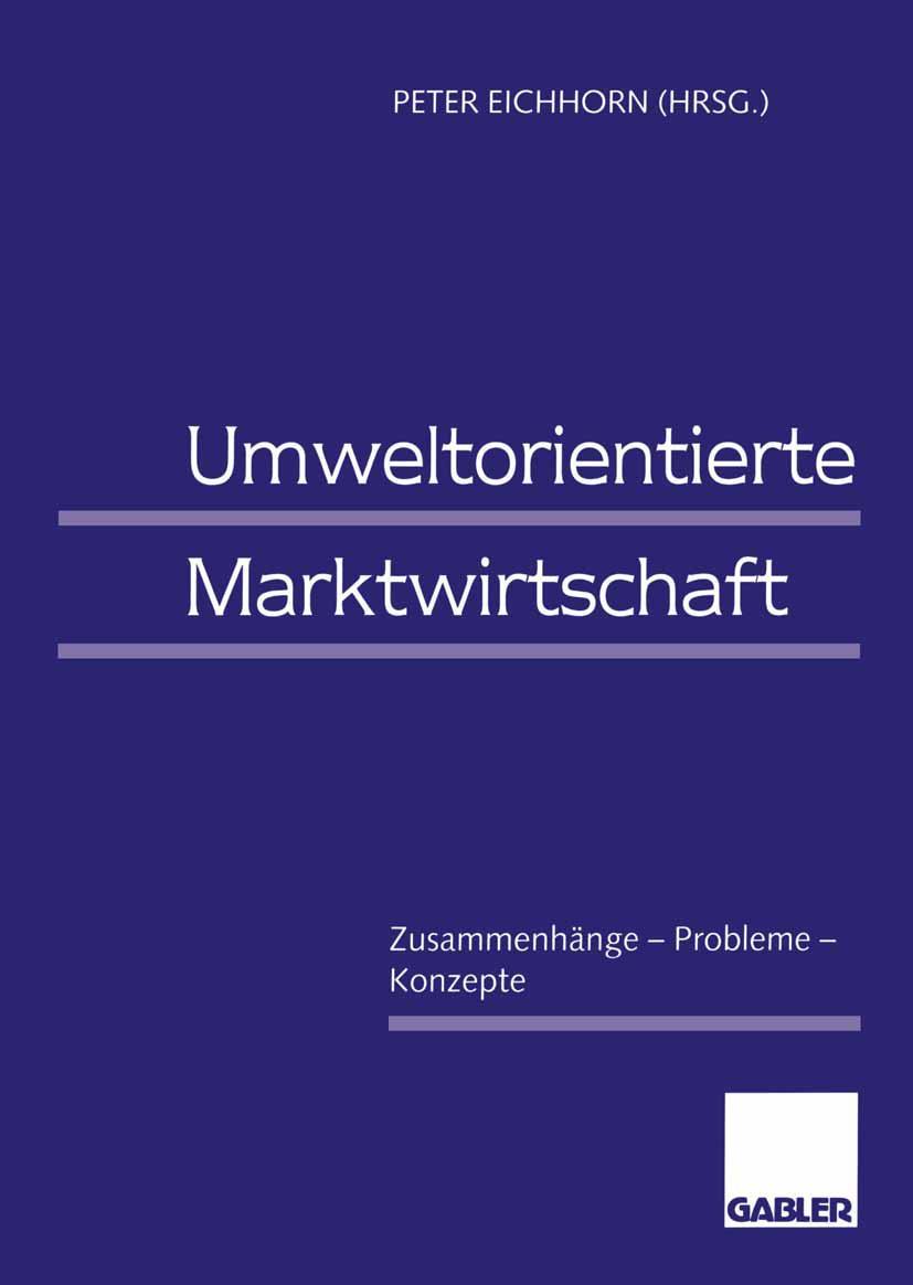 Vorderes Coverbild Umweltorientierte Marktwirtschaft