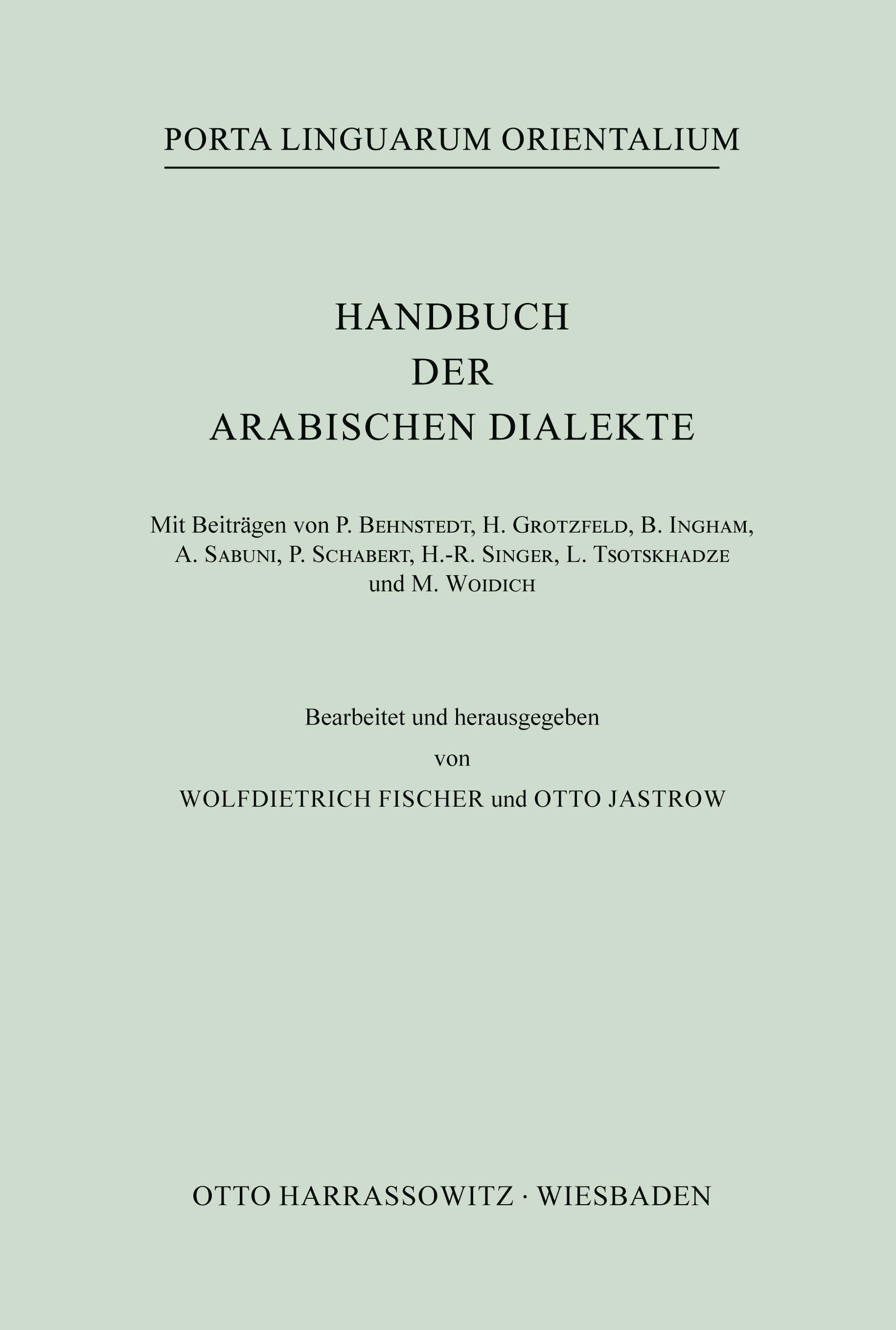 Vorderes Coverbild Handbuch der arabischen Dialekte