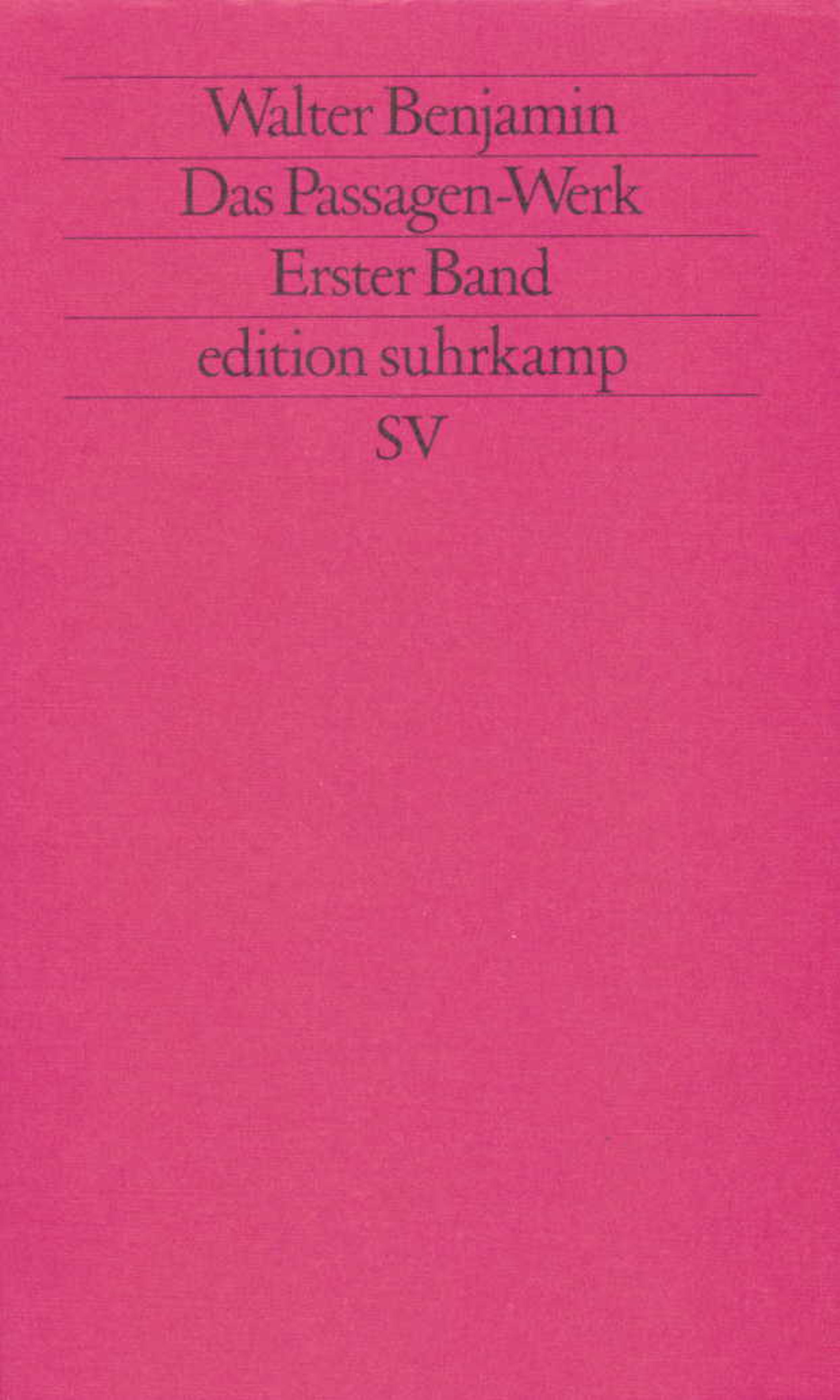 Vorderes Coverbild Das Passagen-Werk