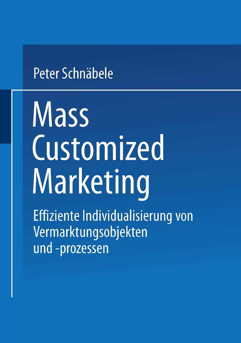 Vorderes Coverbild Mass Customized Marketing
