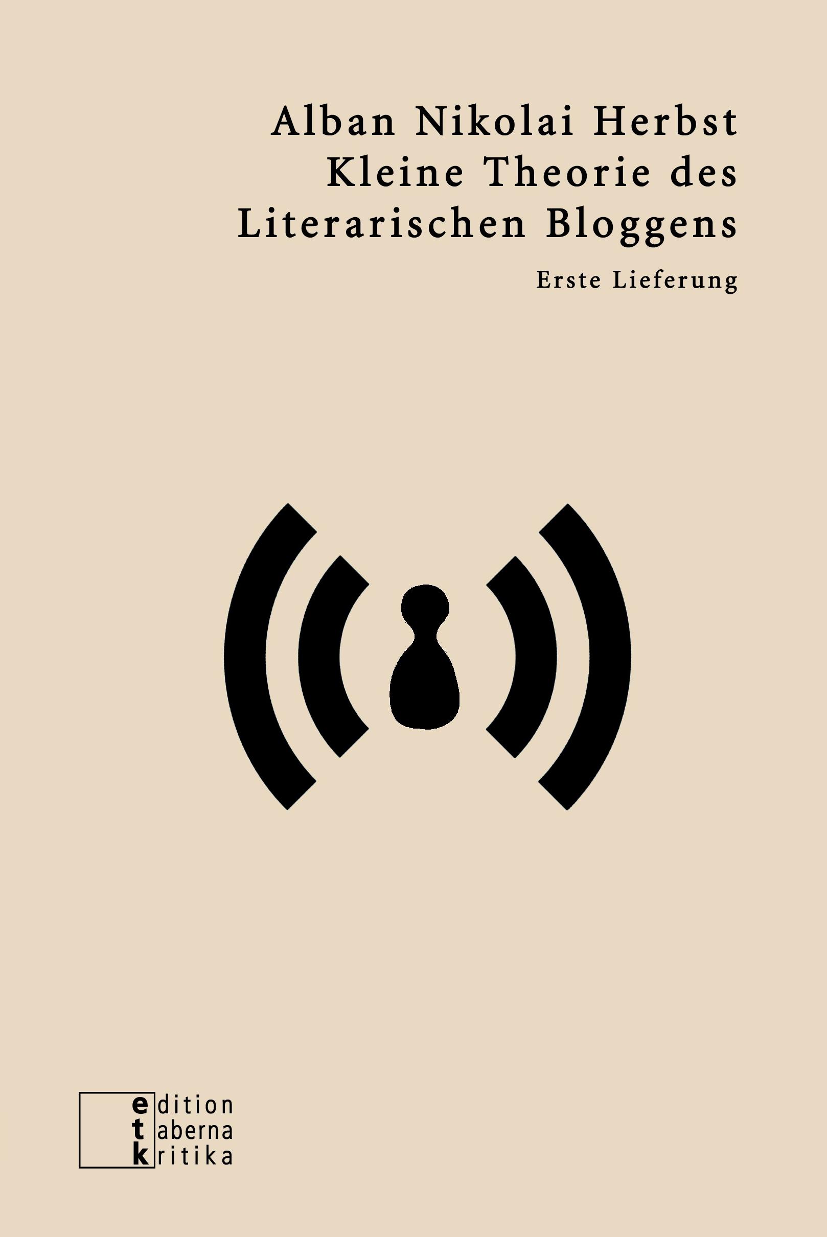 Vorderes Coverbild Kleine Theorie des Literarischen Bloggens