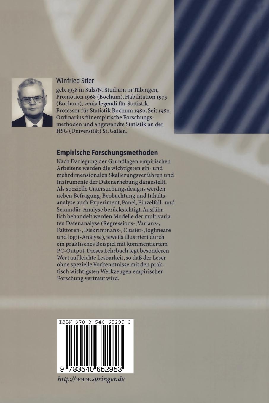 Rückseitencover Empirische Forschungsmethoden