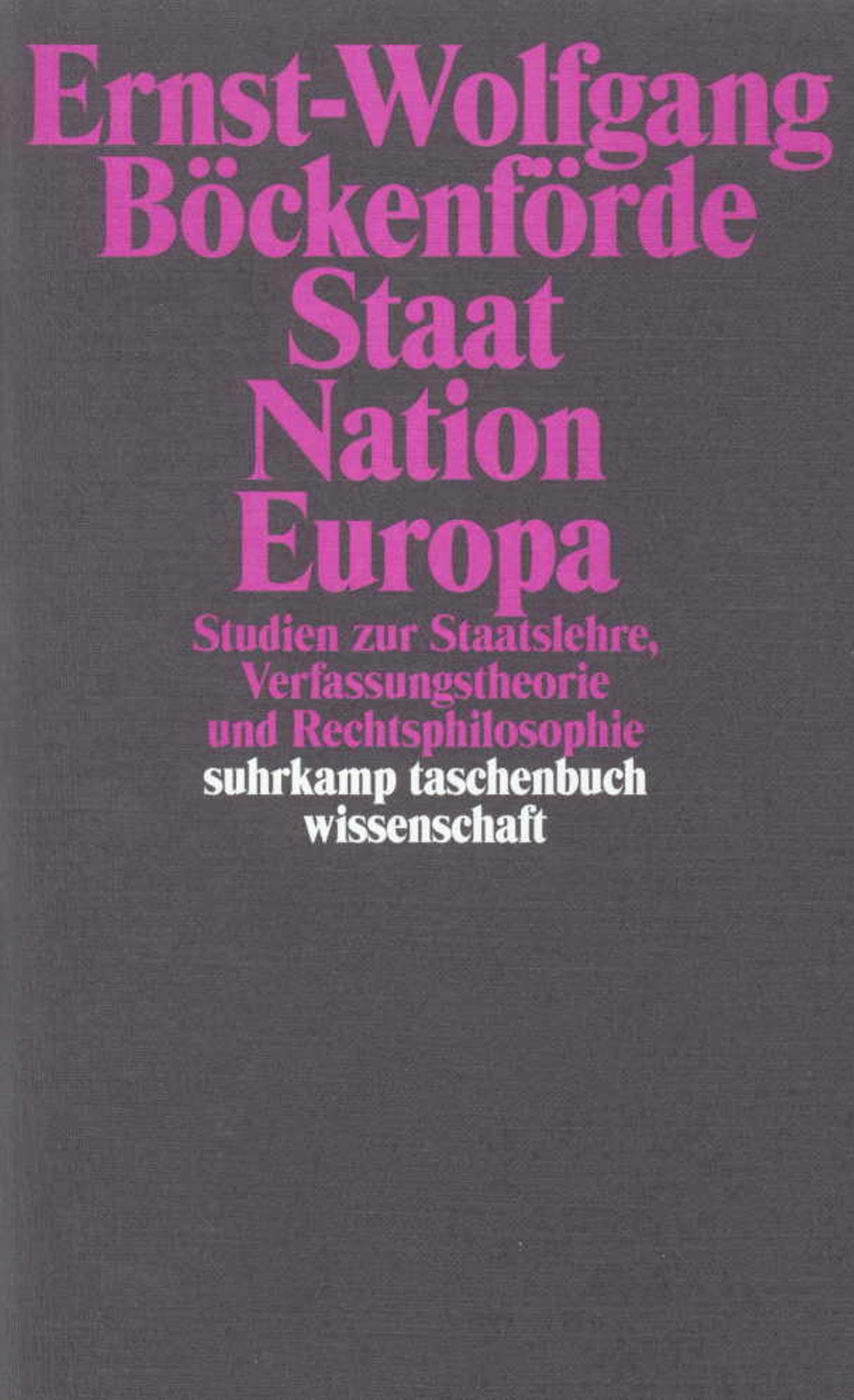 Vorderes Coverbild Staat, Nation, Europa