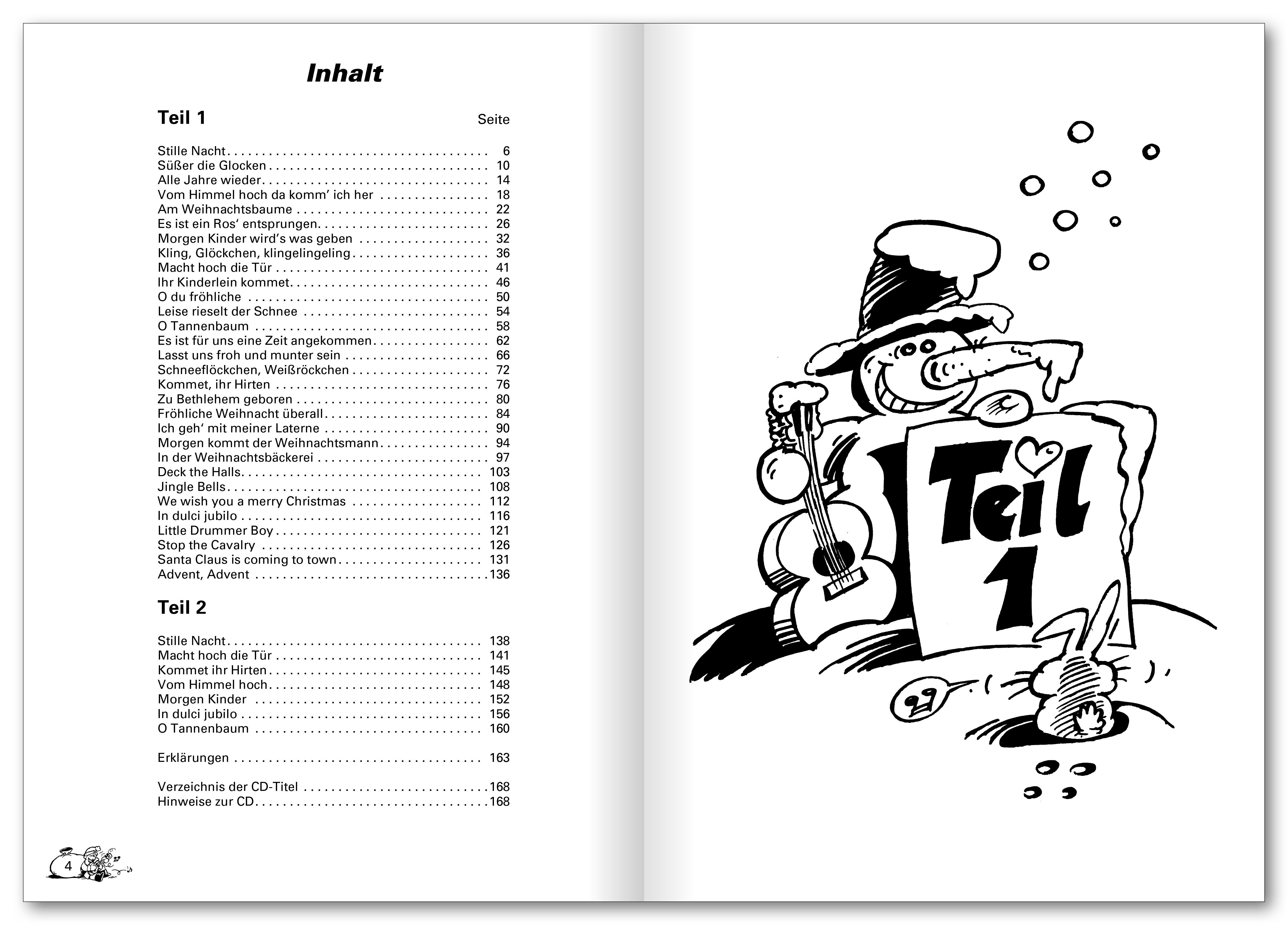 Beispielinhalt (Bild) Peter Burschs Weihnachtsliederbuch. Inkl. CD