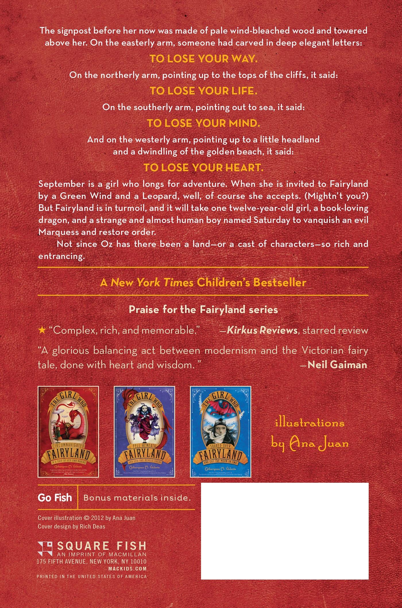 Rückseitencover The Girl Who Circumnavigated Fairyland in a Ship of Her Own Making