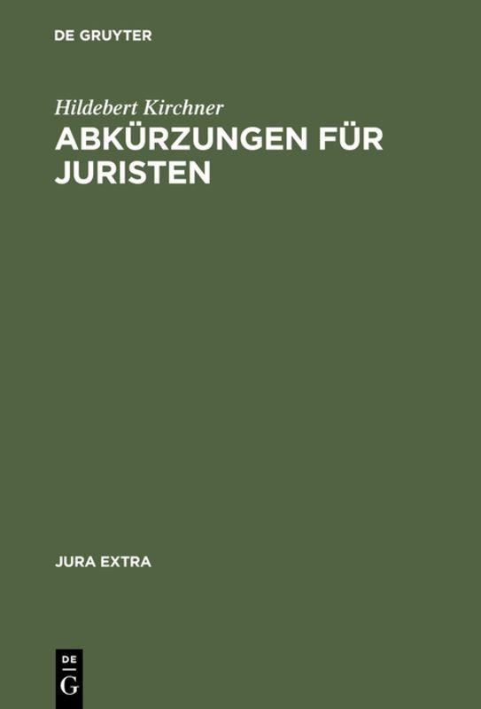 Vorderes Coverbild Abkürzungen für Juristen