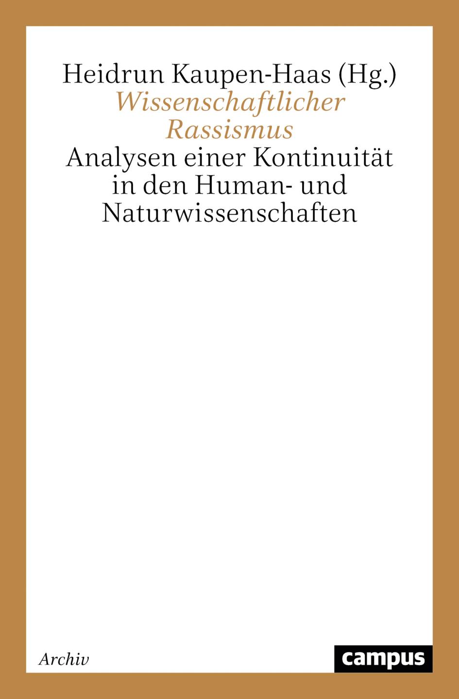 Vorderes Coverbild Wissenschaftlicher Rassismus