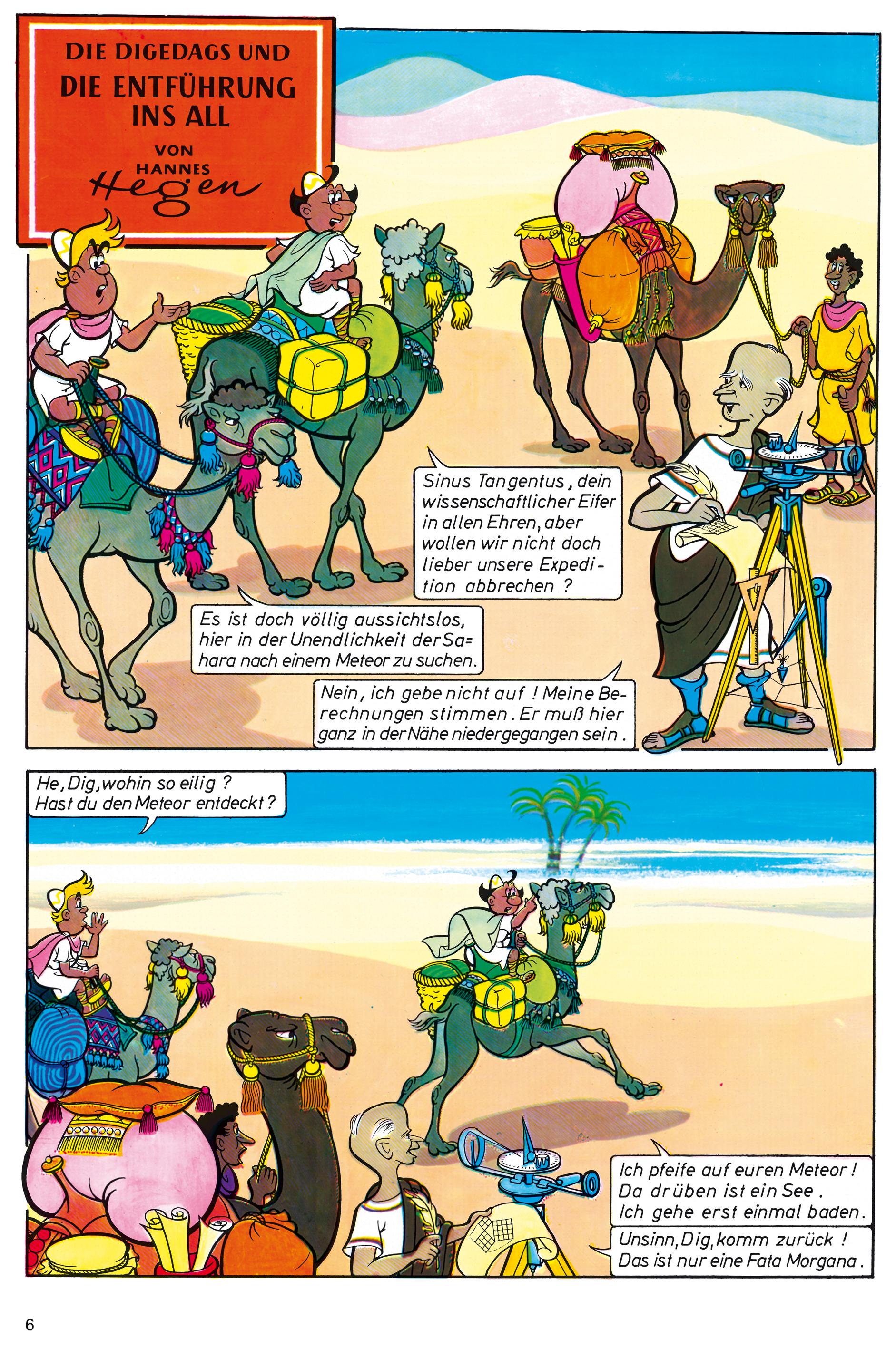 Beispielinhalt (Bild) Die Digedags. Weltraum-Serie 01. Die Reise ins All