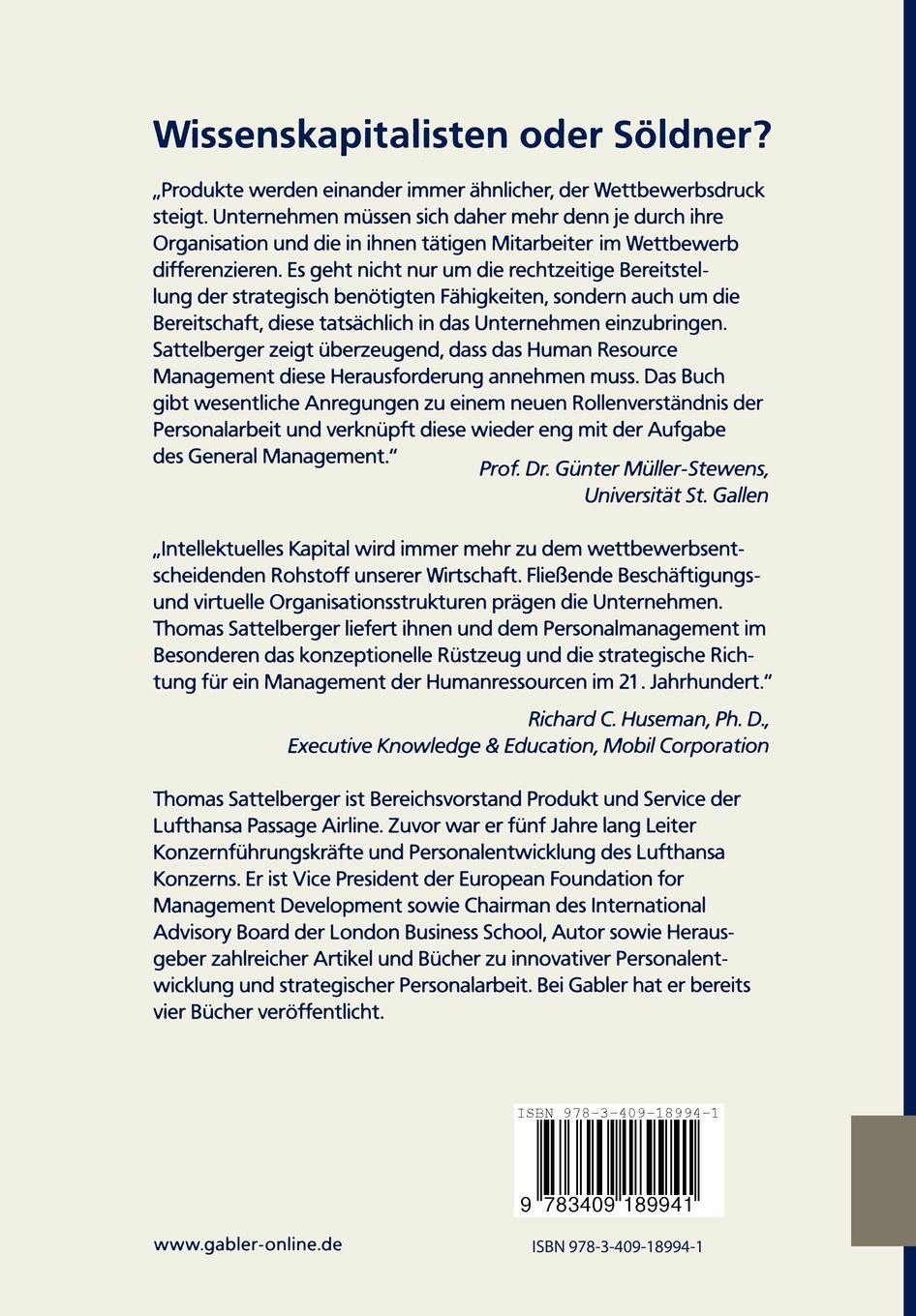 Rückseitencover Wissenskapitalisten oder Söldner?