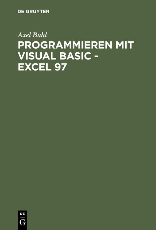 Vorderes Coverbild Programmieren mit Visual Basic - Excel 97