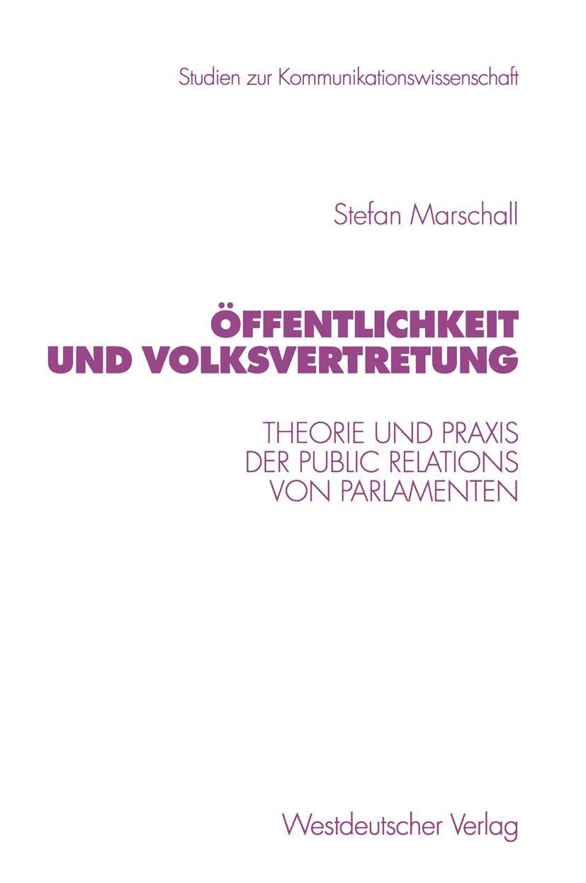 Vorderes Coverbild Öffentlichkeit und Volksvertretung