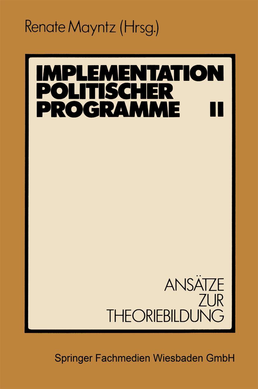 Vorderes Coverbild Implementation politischer Programme II