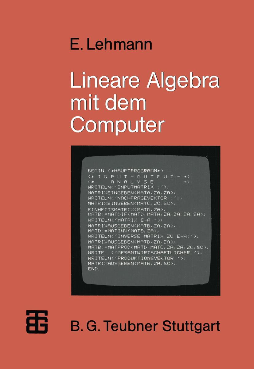 Vorderes Coverbild Lineare Algebra mit dem Computer