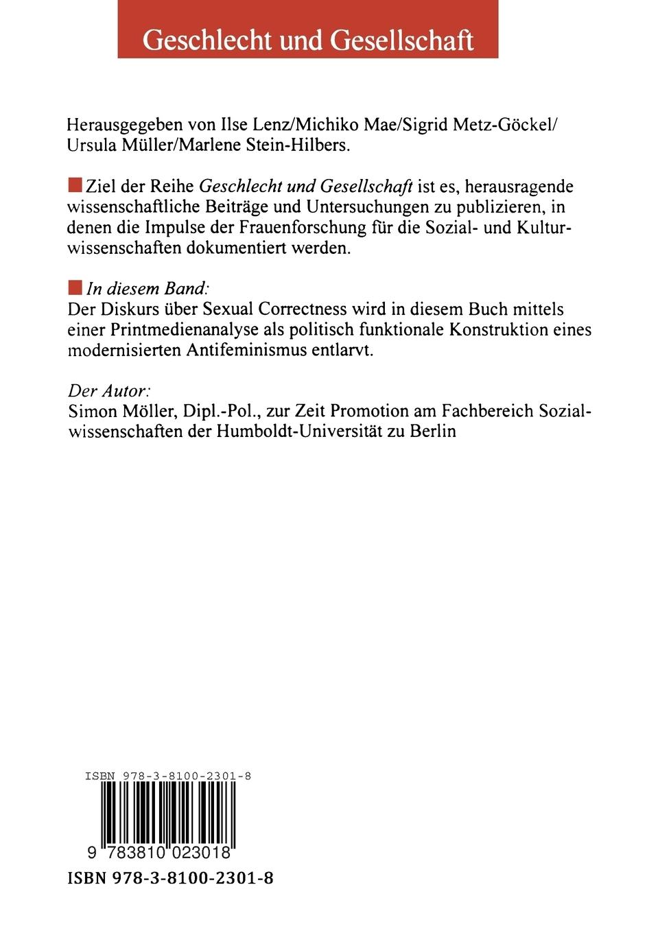 Rückseitencover Sexual Correctness