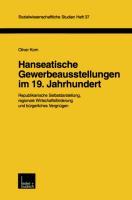 Vorderes Coverbild Hanseatische Gewerbeausstellungen im 19. Jahrhundert