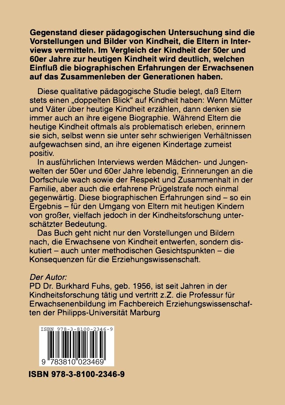 Rückseitencover Kinderwelten aus Elternsicht