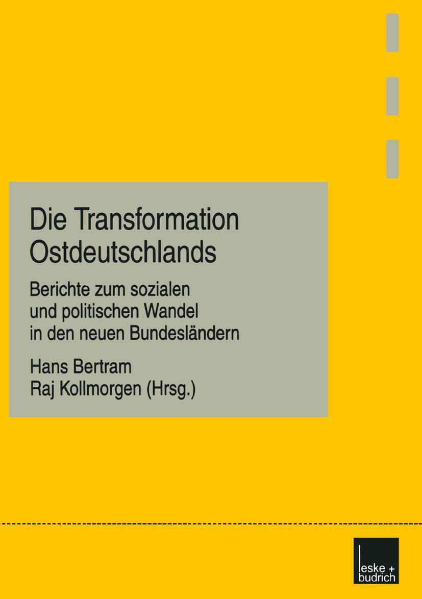 Vorderes Coverbild Die Transformation Ostdeutschlands