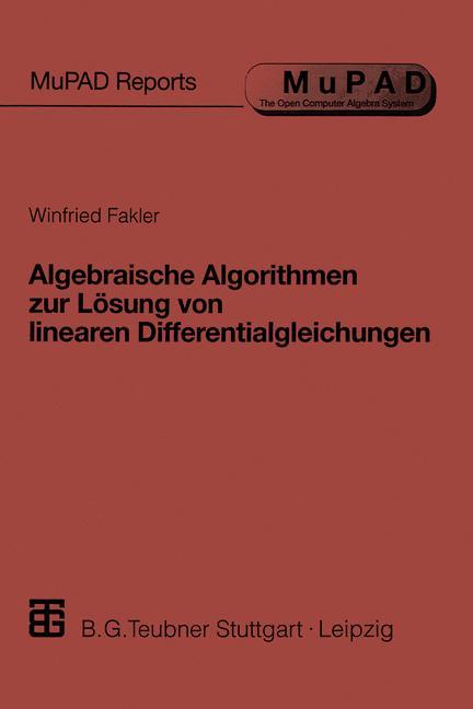 Vorderes Coverbild Algebraische Algorithmen zur Lösung von linearen Differentialgleichungen