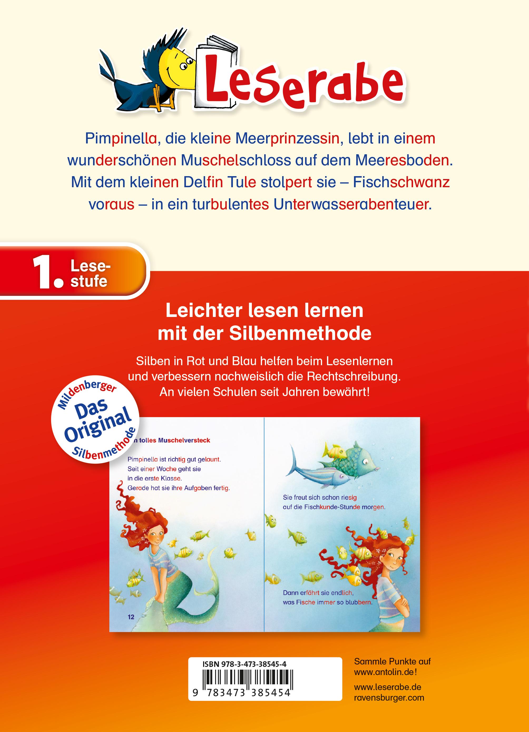 Rückseitencover Pimpinella Meerprinzessin und der Delfin - Leserabe 1. Klasse - Erstlesebuch für Kinder ab 6 Jahren