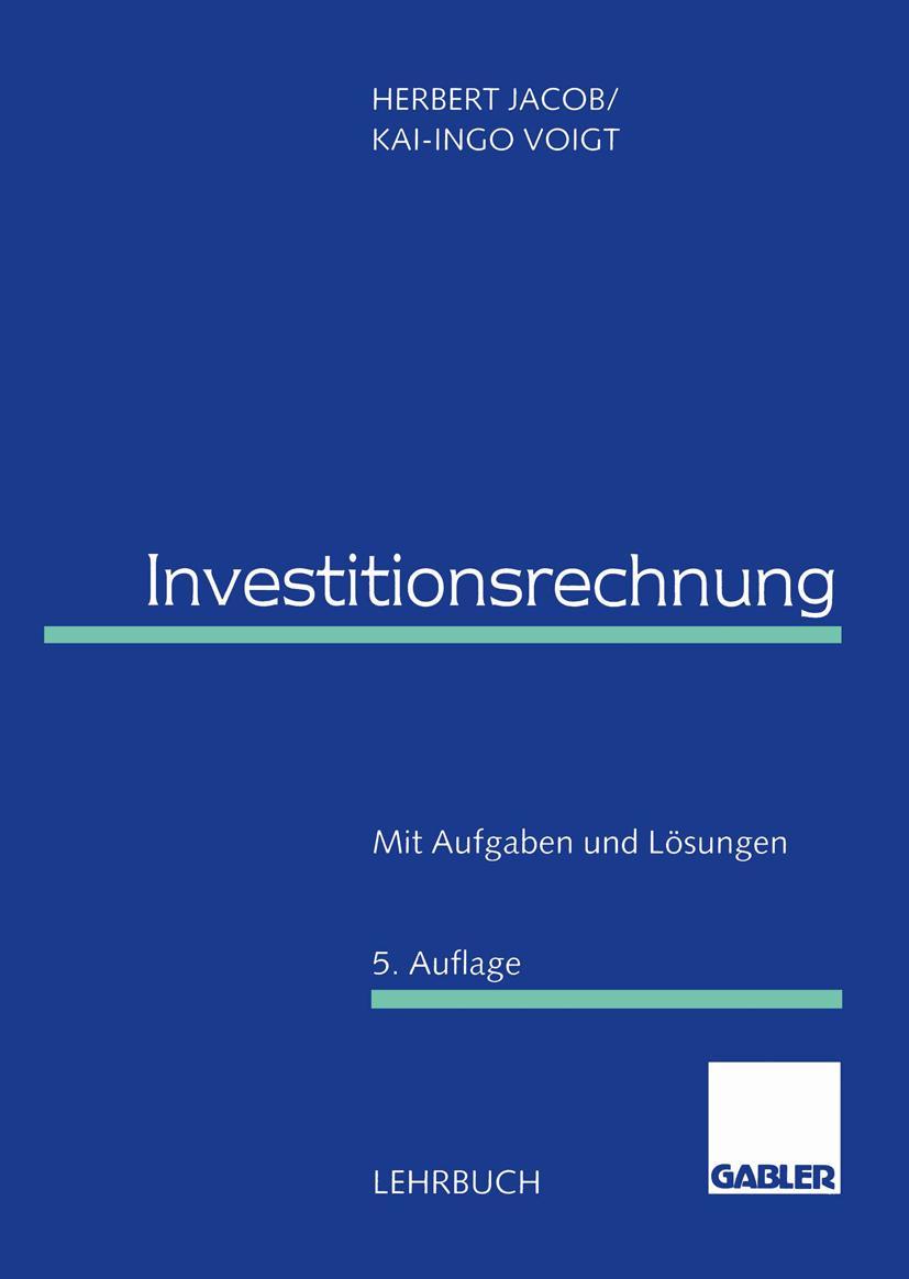 Vorderes Coverbild Investitionsrechnung