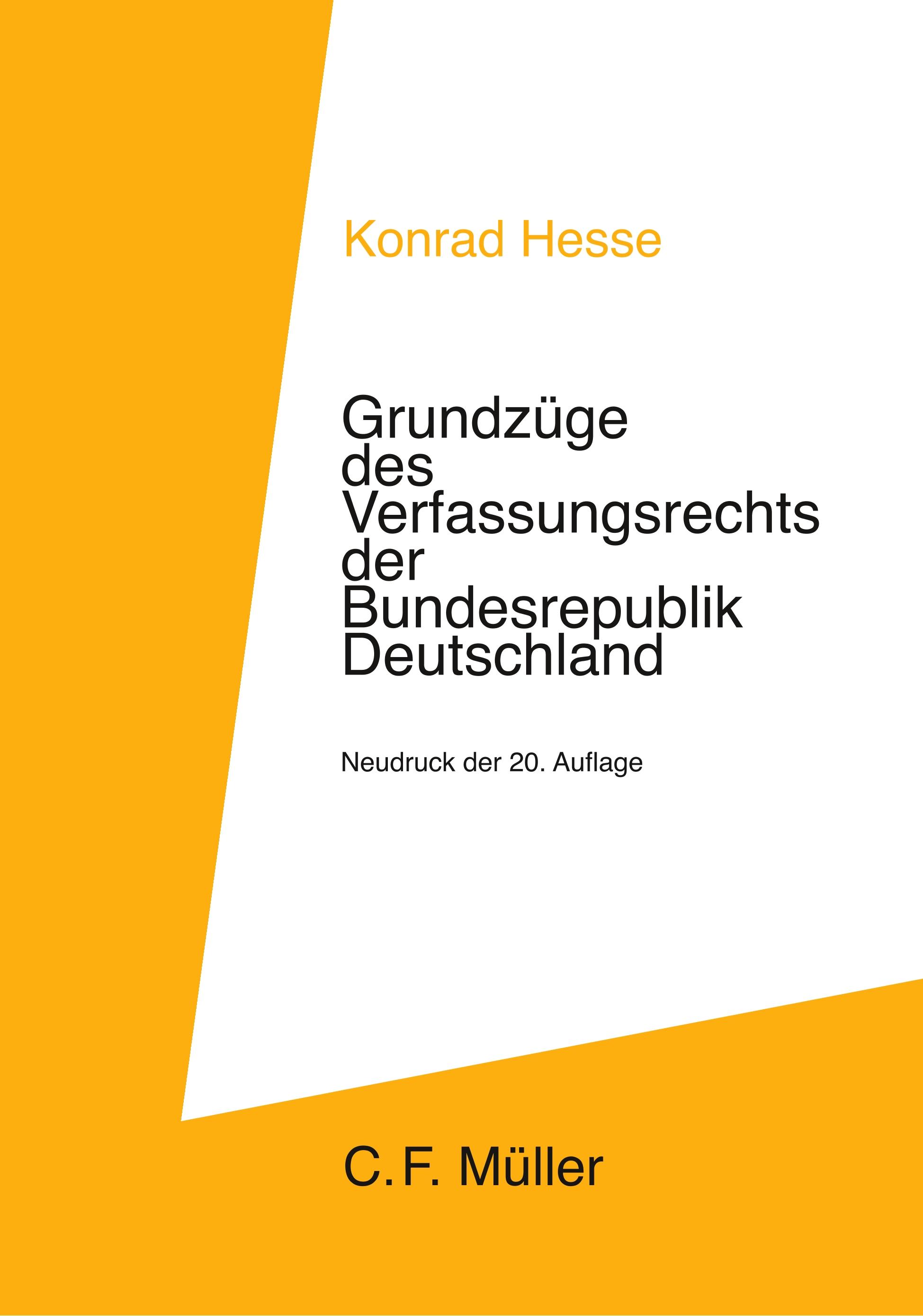 Vorderes Coverbild Grundzüge des Verfassungsrechts der Bundesrepublik Deutschland