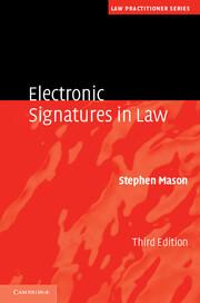 Vorderes Coverbild Electronic Signatures in Law