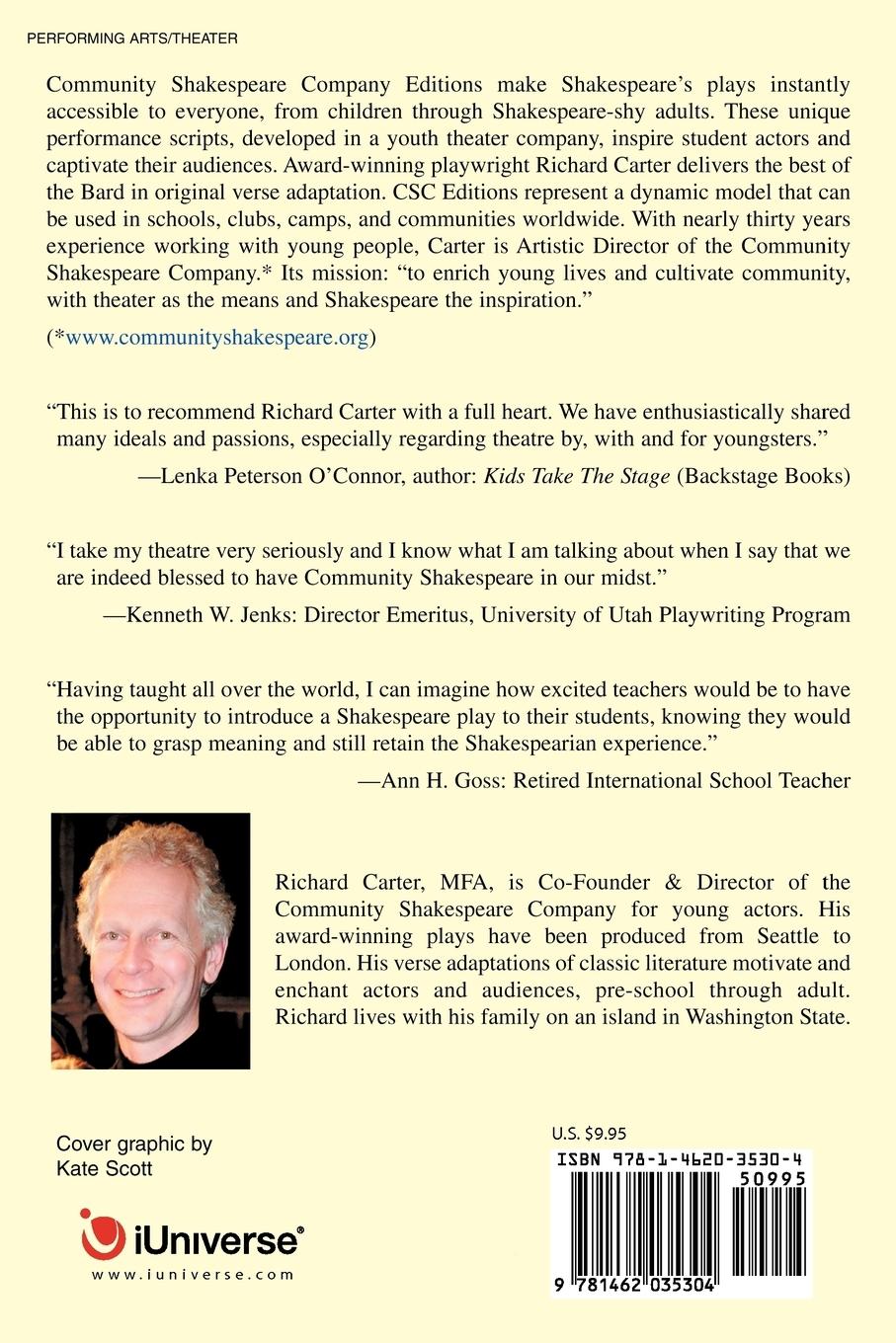 Rückseitencover A Community Shakespeare Company Edition of Twelfth Night