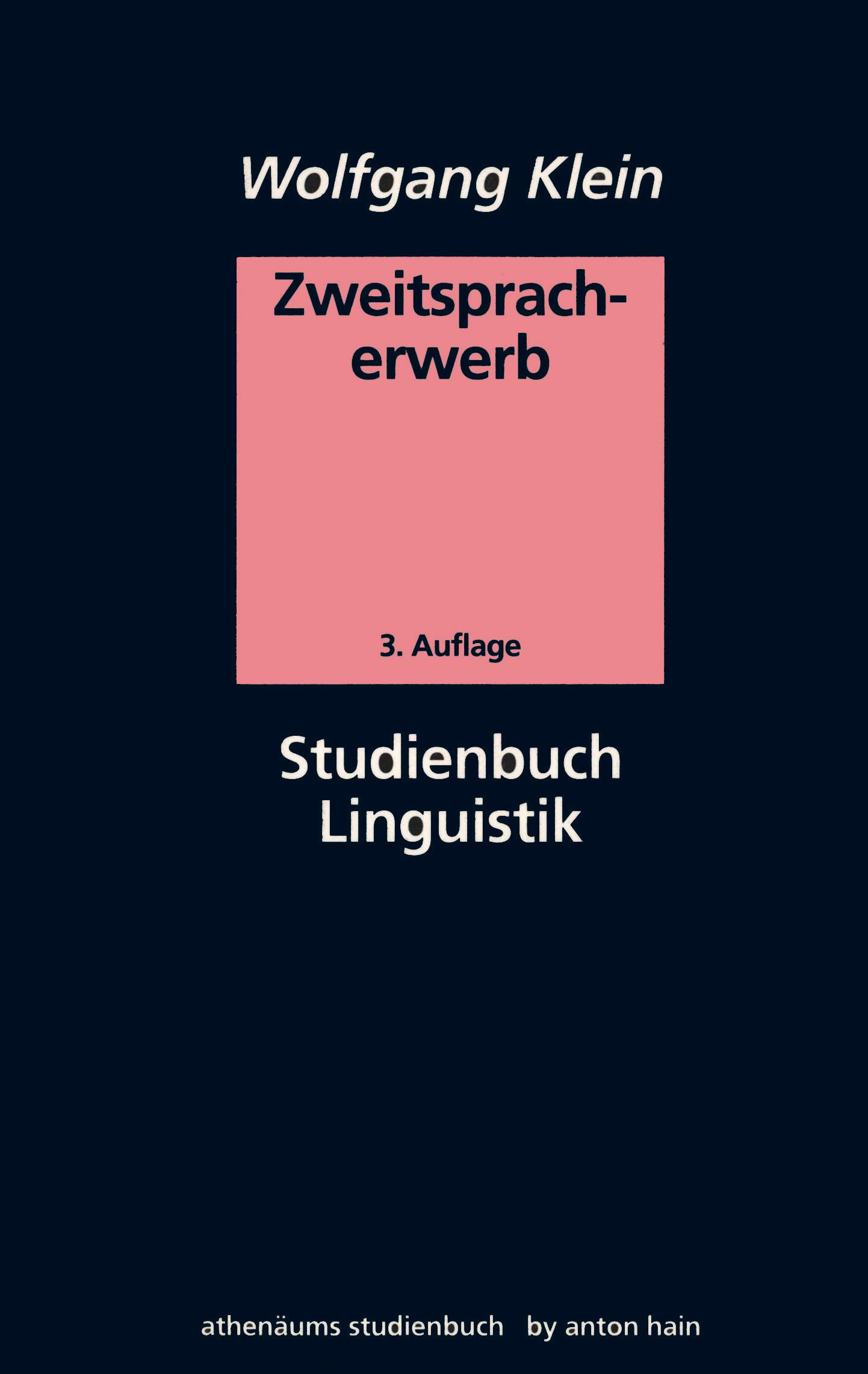 Vorderes Coverbild Zweitspracherwerb