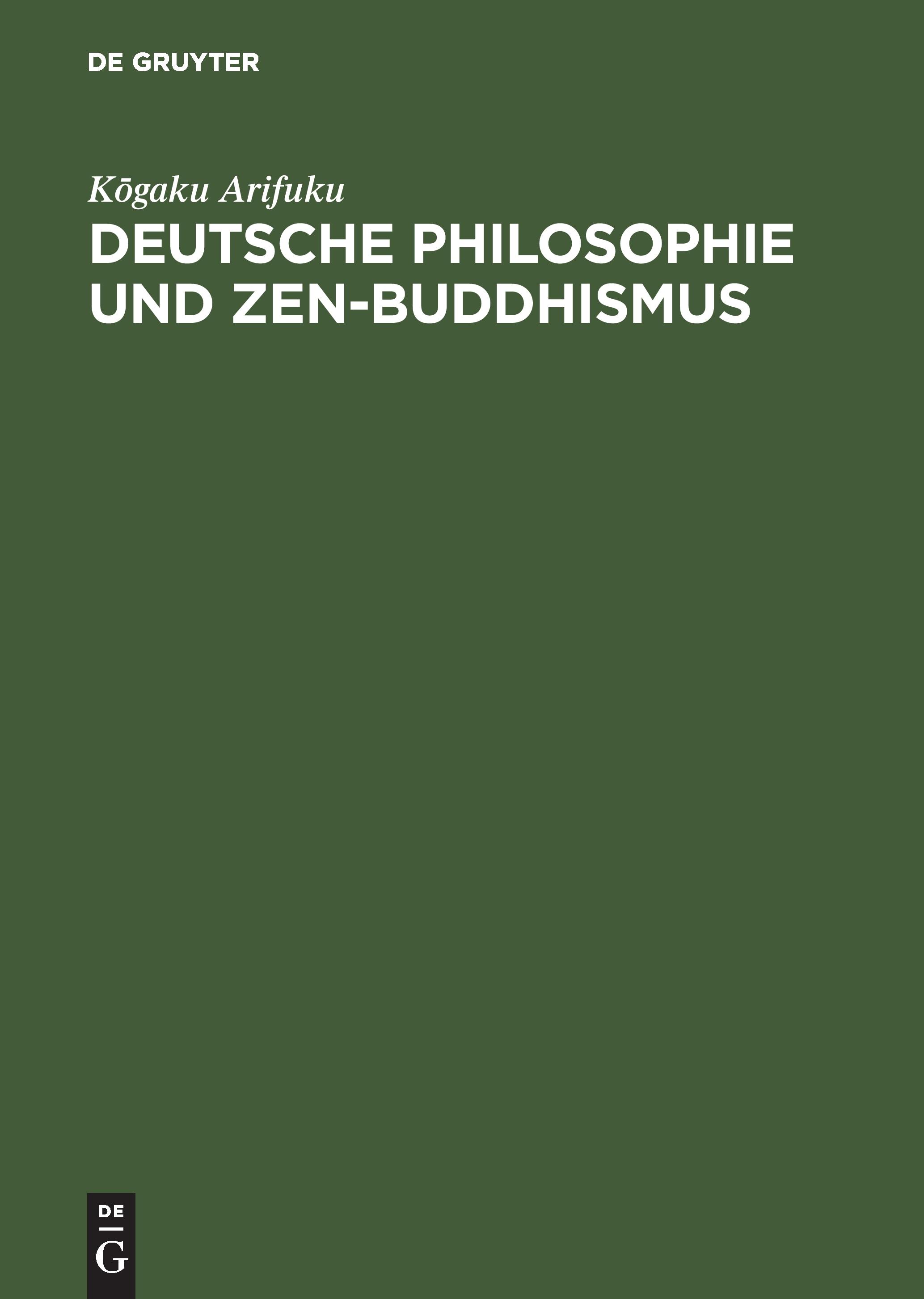 Vorderes Coverbild Deutsche Philosophie und Zen-Buddhismus