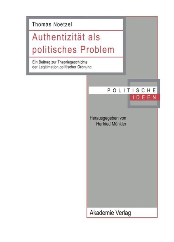 Vorderes Coverbild Authentizität als politisches Problem