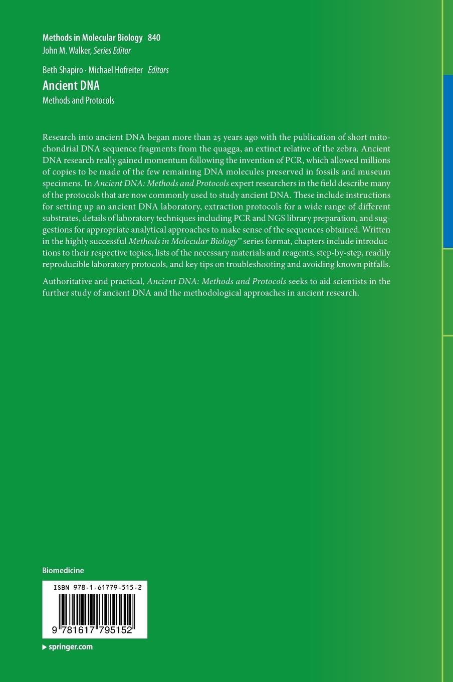 Rückseitencover Ancient DNA