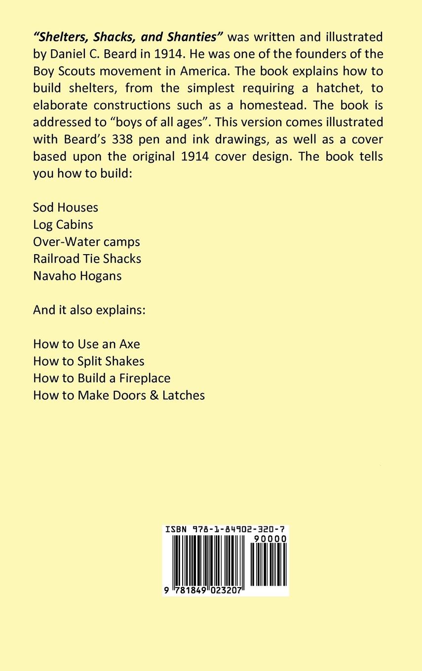 Rückseitencover Shelters, Shacks and Shanties - With 1914 Cover and Over 300 Original Illustrations