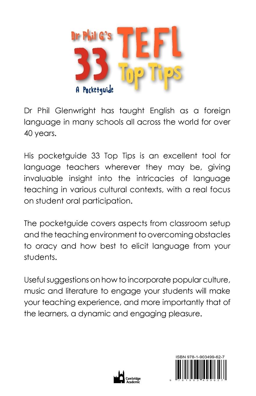 Rückseitencover Dr Phil G's 33 Top TEFL Tips