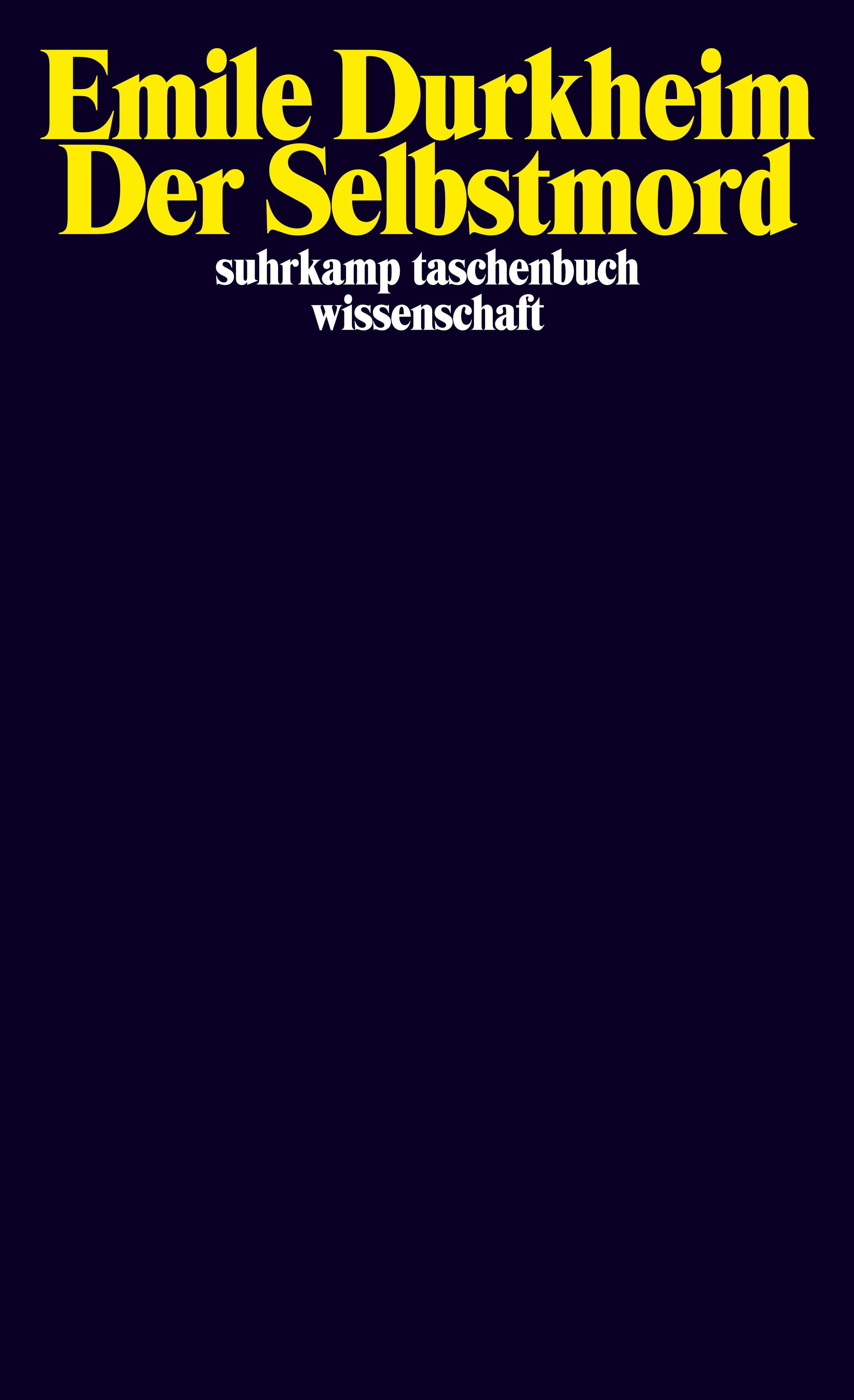 Vorderes Coverbild Der Selbstmord