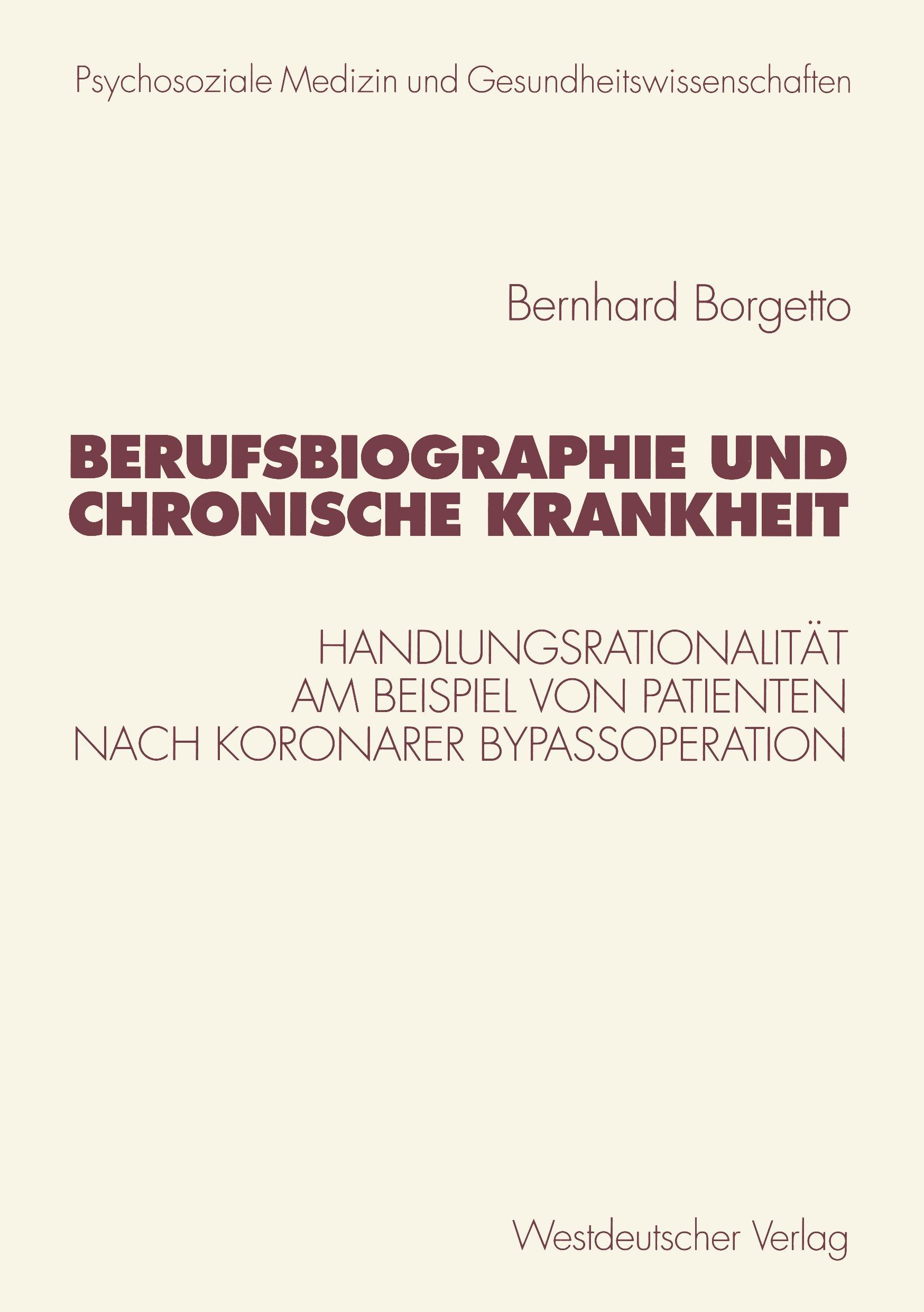 Vorderes Coverbild Berufsbiographie und chronische Krankheit