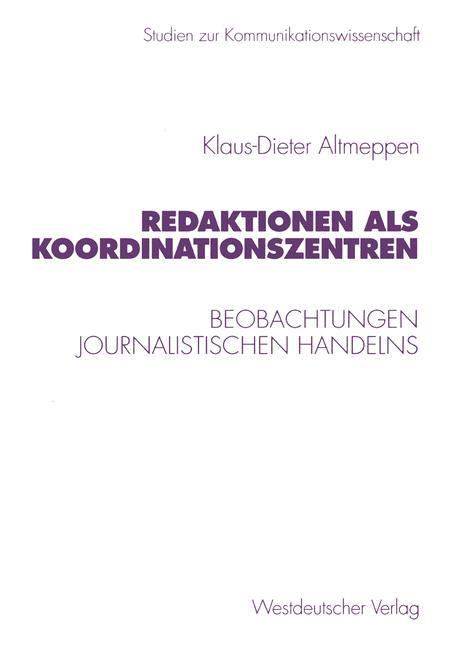 Vorderes Coverbild Redaktionen als Koordinationszentren
