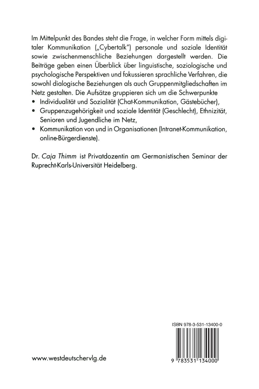 Rückseitencover Soziales im Netz