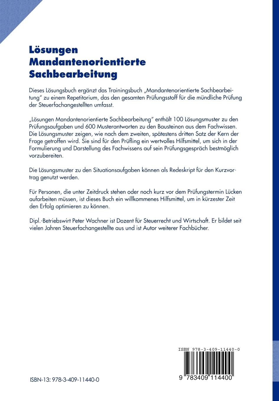 Rückseitencover Lösungen Mandantenorientierte Sachbearbeitung