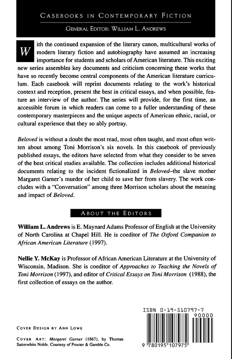 Rückseitencover Toni Morrison's Beloved