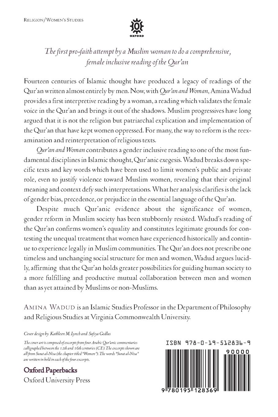 Rückseitencover Qur'an and Woman