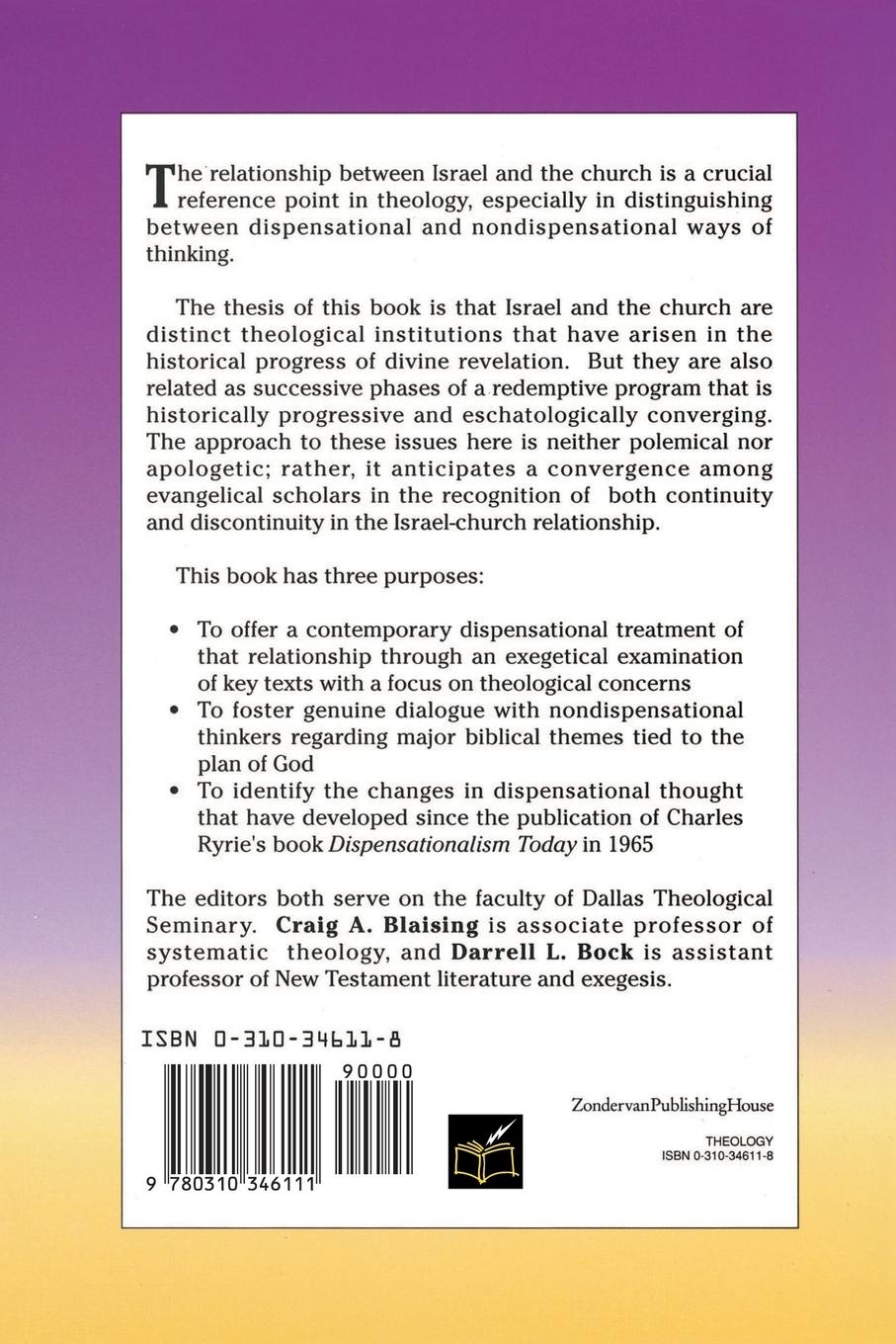 Rückseitencover The Dispensationalism, Israel and the Church