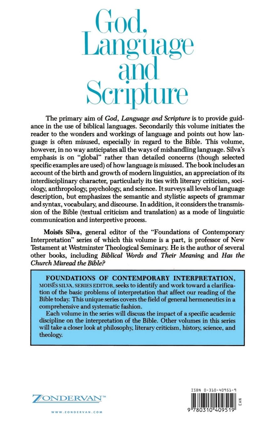 Rückseitencover God, Language, and Scripture
