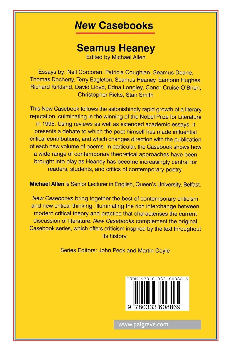 Rückseitencover Seamus Heaney